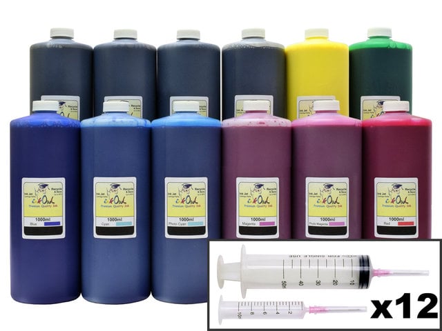 12x1L Ink Refill Kit for CANON PFI-105, PFI-106, PFI-206, PFI-304